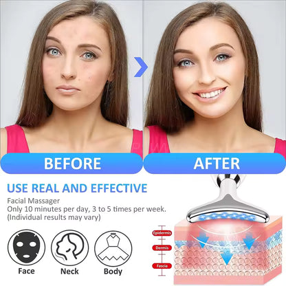 7 Color Neck Face Lifter Ems Neck Face Lifting Massager Skin Tighten Device Led Photon Therapy Anti Wrinkle Double Chin Remover
